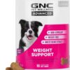 GNC Pets Advanced Weight Support Dog Supplement Soft Chews | Weight Control Dog Supplement for Adult Dogs | 90 Ct Chicken Flavor Weight Management Dog Supplement,FF14874