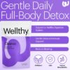 Wellthy Full Body Detox and Immune Support - Advanced Digestive Health, Gut Cleanse and Bloating Relief - All Natural Formula with Milk Thistle, Dandelion Extract and L-Carnitine | 30-Day Supply