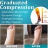 Bluemaple 6 Pack Copper Compression Socks for Women and Men Circulation-Best Support for Medical, Running,Nursing,Athletic