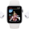 Apple Watch SE (GPS, 44mm) - Silver Aluminum Case with White Sport Band (Renewed)