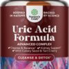 Vegan Uric Acid Cleanse and Detox - Daily Kidney Cleanse and Uric Acid Support for Adults - Tart Cherry Extract Capsules with Detox Cleanse Herbal Blend for Men and Women's Joints Kidneys and More