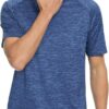 Xelky 4-5 Pack Men's Dry Fit T Shirt Moisture Wicking Athletic Tees Exercise Fitness Activewear Short Sleeves Gym Workout Top