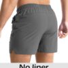 Aolesy Men's Gym Shorts Linerless & Liner - 5" Quick Dry Workout Running Shorts with Zip Pockets Sports Athletic Shorts