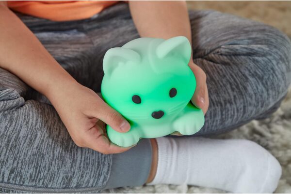 hand2mind Luna The Calming Kitty, Breathing Light, Guided Meditation for Kids, Mindfulness for Kids, Anxiety Relief Items, Calm Down Corner Supplies, Calming Toys for Kids, Social Emotional Learning