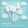 Papablic 40-Pack Baby Tongue Cleaner, Baby Oral Cleaner, Disposable Baby Mouth Cleaner Newborn, Upgrade Gum Cleaner with Paper Handle for Babies and Infants Ages 0-2 Years