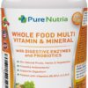 Whole Food MultiVitamin and Minerals with Probiotic Enzymes - 120 Multivitamins for Women and Men - Packed with WholeFood and Herbal Ingredients - Powerful Antioxidants for Digestive Support