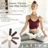 YSense Thin Pilates Grip Socks for Women Non Slip, Yoga Barre Socks Grippy Socks for Pilates, Dance, Ballet, Barre, Hospital