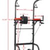 Power Tower Pull Up Bar Station Multi-Function Adjustable Strength Training Equipment Home Gym Strength Training Workout Equipment 440LBS