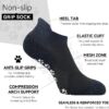KitNSox 2 Pack Non Slip Grip Yoga Socks for Men Women, Non Skid Cushioned Hospital Maternity Ballet Pilates Floor Dance Socks