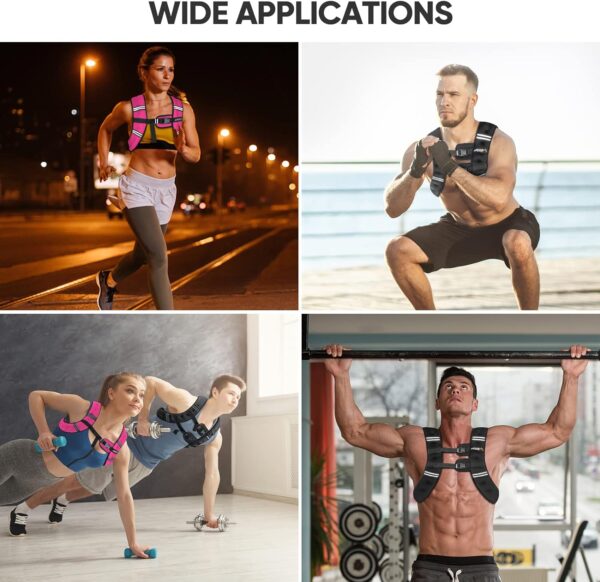 APEXUP Weighted Vest Men 5lbs/10lbs/15lbs/20lbs/25lbs/30lbs Weights with Reflective Stripe, Weighted vest for Women Workout Equipment for Strength Training Running