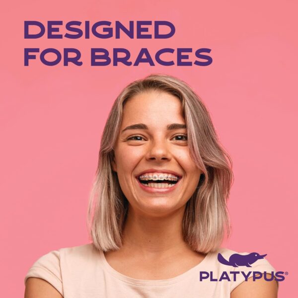 Platypus Orthodontic Flossers for Braces, 40 Count (Pack of 1), Ortho Picks for Adults & Kids, Fits Under Arch Wire, Non-Damaging, Encourage Flossing Habits