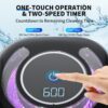Ultrasonic Retainer Cleaner, 48kHz 30W Retainer Cleaner Machine for Dentures, Night Mouth Guards, Jewelry, Aligner, Braces, Denture Cleaner with Digital Timer, 180ML Capacity, Dual Cleaning Mode