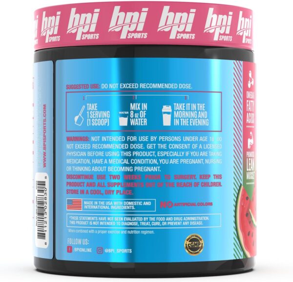BPI Sports CLA+Carnitine–Conjugated Linoleic Acid–Weight Loss Formula –Metabolism, Performance, Lean Muscle–Caffeine Free–For Men & Women–Watermelon Freeze–50 servings – 12.34 oz.(Packaging May Vary)