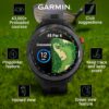 Wearable4U - Garmin Approach S70: Ceramic 47 mm Golf Smartwatch|1.4" AMOLED Display Up to 16 Days Battery Life, Multisport GPS Premium Watch w/ 43K+ Golf maps & Gift Bundle