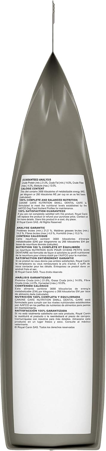 Royal Canin Small Dog Dental Care Dry Dog Food, 17 lb bag