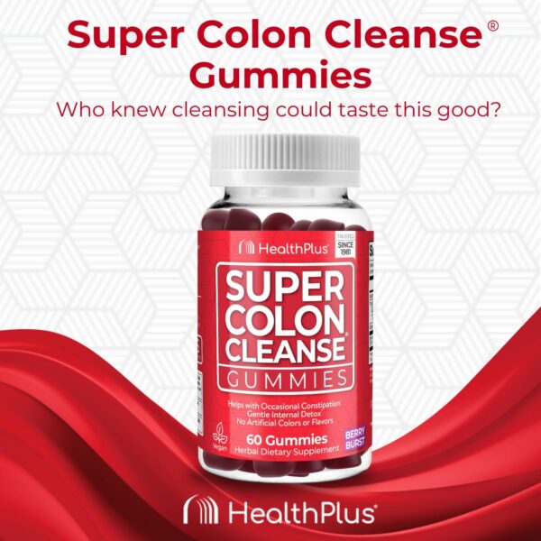 Health Plus Super Colon Cleanse, 12 oz Powder, 68 Servings - Natural Detox, Digestive Constipation Relief, Gentle Gut Cleanse with Psyllium Husk & Senna Leaf