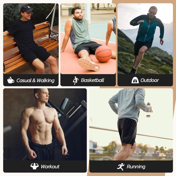 3 Pack Gym Basketball Mens Shorts - Quick Dry Black Workout Athletic Shorts with Pockets for Casual Running (S-6XL)