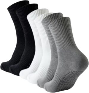 Grippy Socks for Women Non Slip Yoga Socks with Grips for Yoga Barre Ballet Dance Grippy Workout Socks