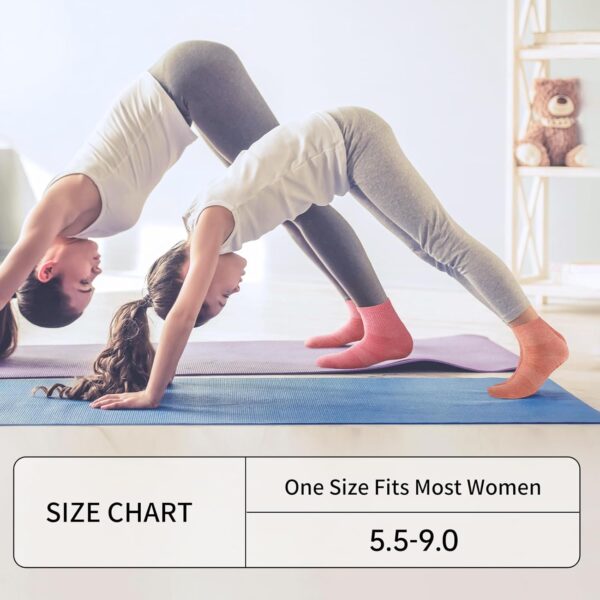 deefly Women Yoga Socks,Non Slip Grip Pilates Socks Unthickened