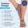 Tucketts Toeless Pilates Socks with Grips for Women, Non-Slip Barre Yoga Socks with Grips for Barefoot Workouts, Sizes 5-13