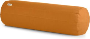 Yoga Bolster Cushion | Certified Organic Cotton Round Yoga Cushion for Support | Buckwheat Hulls Yin Yoga Bolster Pillows with Removable Washable Cover