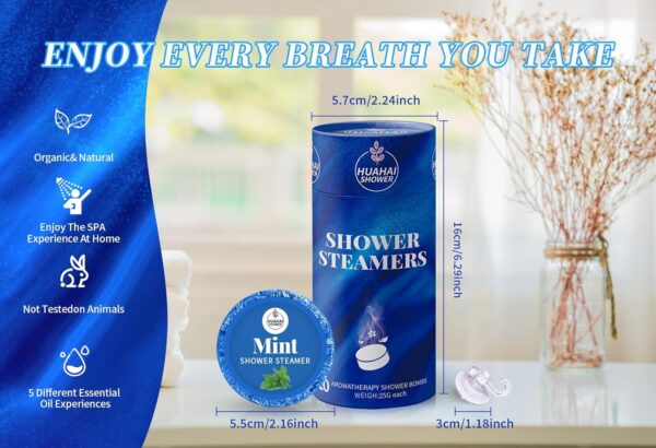 Shower Steamers Aromatherapy, 10-Pack Shower Bombs Mens Valentines Day Gifts for Him Her, Birthday Gifts for Wife, Women, Mom, Organic Lavender Mint Grapefruit Lemon Eucalyptus Oils