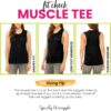Resting Barre Face Women's Workout Muscle Tee - Sleeveless Active Wear, Barre Top, Yoga Gym Top, Comfortable Workout Tank Top