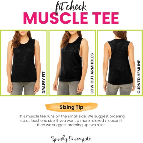 Resting Barre Face Women's Workout Muscle Tee - Sleeveless Active Wear, Barre Top, Yoga Gym Top, Comfortable Workout Tank Top
