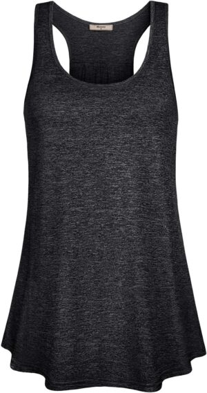 Miusey Womens Sleeveless Loose Fit Yoga Workout Racerback Tank Top