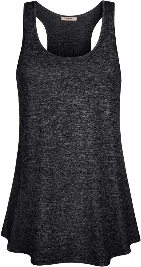 Miusey Womens Sleeveless Loose Fit Yoga Workout Racerback Tank Top