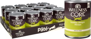 Wellness Natural Pet Food CORE Natural Wet Grain Free Canned Weight Management Dog Food, 12.5-Ounce Can (Pack of 12)