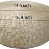 2 Pcs Round Floor Cushion Sitting for Adults, Tatami Floor Pillow for Living Room, Hand Woven Straw Seat(16.8 Diameter x 8 Height)