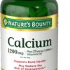 Nature's Bounty Calcium Carbonate & Vitamin D, Supports Immune Health & Bone Health, 1200mg Calcium & 1000IU Vitamin D3, 120 Softgels