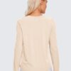CRZ YOGA Pima Cotton Workout Long Sleeve Shirts for Women Athletic Crewneck Yoga Casual Tops Plain T-Shirt