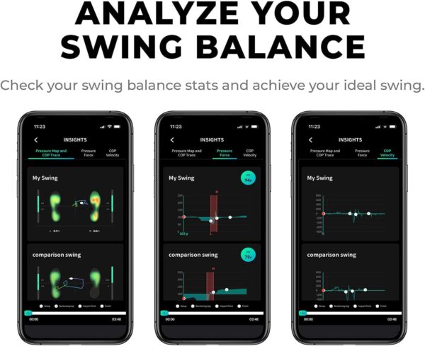 SALTED Smart Insole with Motion Sensor - Golf Swing Posture Analysis Trainer - Track Weight Shift for Improves Distance - Connects Phones & Tablet PCs via Bluetooth - iOS/Android App