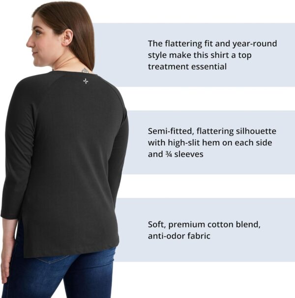Care+Wear Women’s Long-Sleeve Chest Port Access Shirt – Women’s Long-Sleeve Shirt with Port Access for Central Line