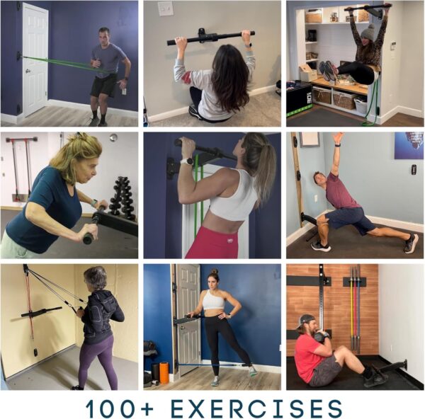 Multifunctional Wall Mounted Pull Up/Chin Up/Balance Bar/ & Nordic Curl For Home Gym Workout Strength Training Equipment; Wall Anchors, Handle Anchor & Hardware included; Bands (optional)