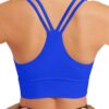 XUNYU Longline Sports Bra for Women Y Back Workout Tank Tops with Built in Bras Supportive Yoga Padded Crop Top