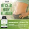 Zhou Green Tea Extract Capsules with EGCG, Natural Energy, Mental Focus, Immune Health, Antioxidant and Heart Support, Non-GMO, Vegan, Gluten Free, 120 Capsules