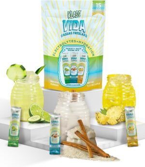 Variety Pack Hydration Sugar-Free Powder Packets |Electrolyte Agua Fresca Drink Mix |Pineapple, Horchata & Cucumber Limeade |15 Single Serve Sticks |Low Calorie, Natural Colors and Flavors