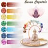 INNOLITES 7 Chakra Crystal Tree and Buddha Statue Set, Yoga Meditation Decor, Money Tree and Buda Statue for Home Living Room Office Shelf Decor Wealth and Luck