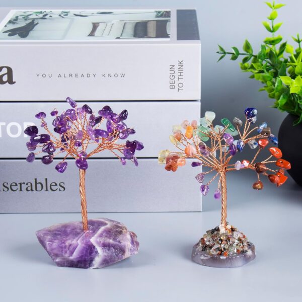 Handcrafted Amethyst Crystal Tree for Positive Energy, Elegant Home Decor,Natural Healing Gemstone Bonsai Tree, Perfect for Meditation, Reiki, and Feng Shui Ideal Gift for Birthdays, Anniversaries