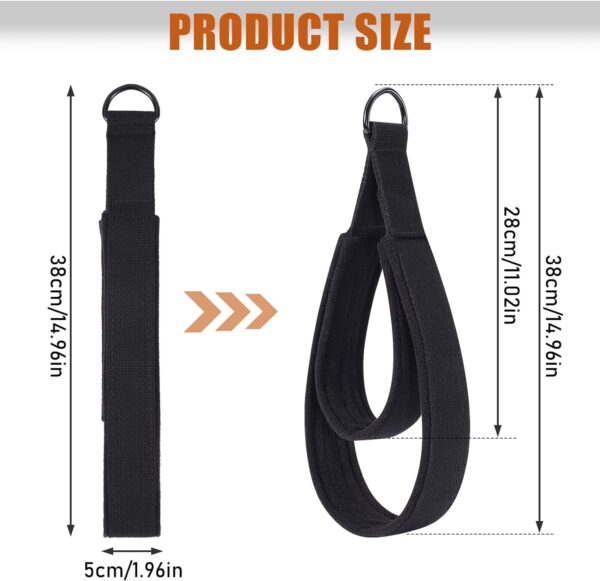 TOBWOLF 2PCS Pilates Straps, Pilates Double Loop Straps for Reformer, Fitness D-Ring Straps Double Loops Padded, Pilates Equipment D-Ring Exercise Straps Yoga Exercise Accessories for Home Gym Workout