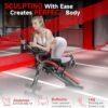 Bigzzia Ab Machine, Ab Workout Equipment Machine for Stomach Workout Foldable Abdominal Trainer for Home Gym Adjustable Ab Exercise Bench Crunch Machine for Core Abdomen