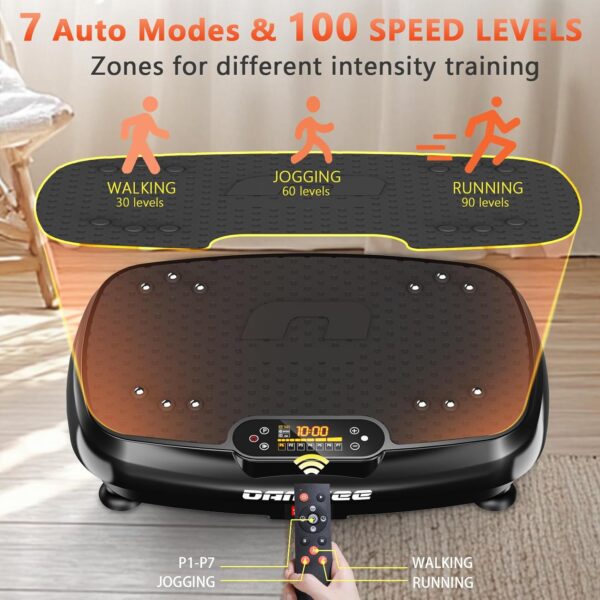 Vibration Plate Exercise Machine DamKee Vibration Plate for Lymphatic Drainage Vibration Plates for Weight Loss Workout Equipment Home Gym Full Body Vibrating Plate