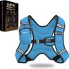 Weighted Vest, 6lb/8lb/12lb/16lb/20lb/25lb/30lb Weight Vest with Reflective Stripe, Weighted Vest for Men Women Workout Equipment for Strength Training, Running, Jogging, Fitness, Weight Loss
