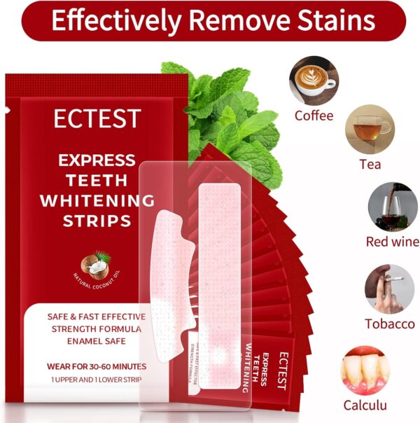 Teeth Whitening Strips for Teeth Sensitive, Professional Teeth Whitening Kit for Coffee Drinker, 28 Teeth Whitener Strips Coconut Flavor, 14 Treatments Easy to Use