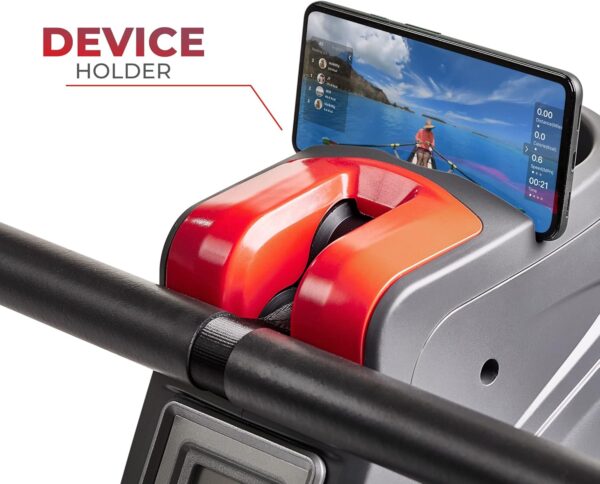 Sunny Health & Fitness Multi-Function Premium Magnetic Rowing Machine, Bicep Curls, Upward Rows, Seated Rows, Foldable Slide Rails, Digital Monitor and Optional Bluetooth with Free SunnyFit App