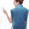DAILYLIFE Heating Pad for Neck and Shoulders and Back, Electric Heating Pad for Back Pain Relife, 6 Heating Settings, UL Certified with Overheating Protection and Machine Washable, 26"x35", Light Blue