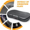 Bigzzia Vibration Plate Exercise Machine 10 Modes Whole Body Workout Vibration Fitness Platform w/ Loop Bands Jump Rope Bluetooth Speaker Home Training Equipment for Weight Loss & Toning